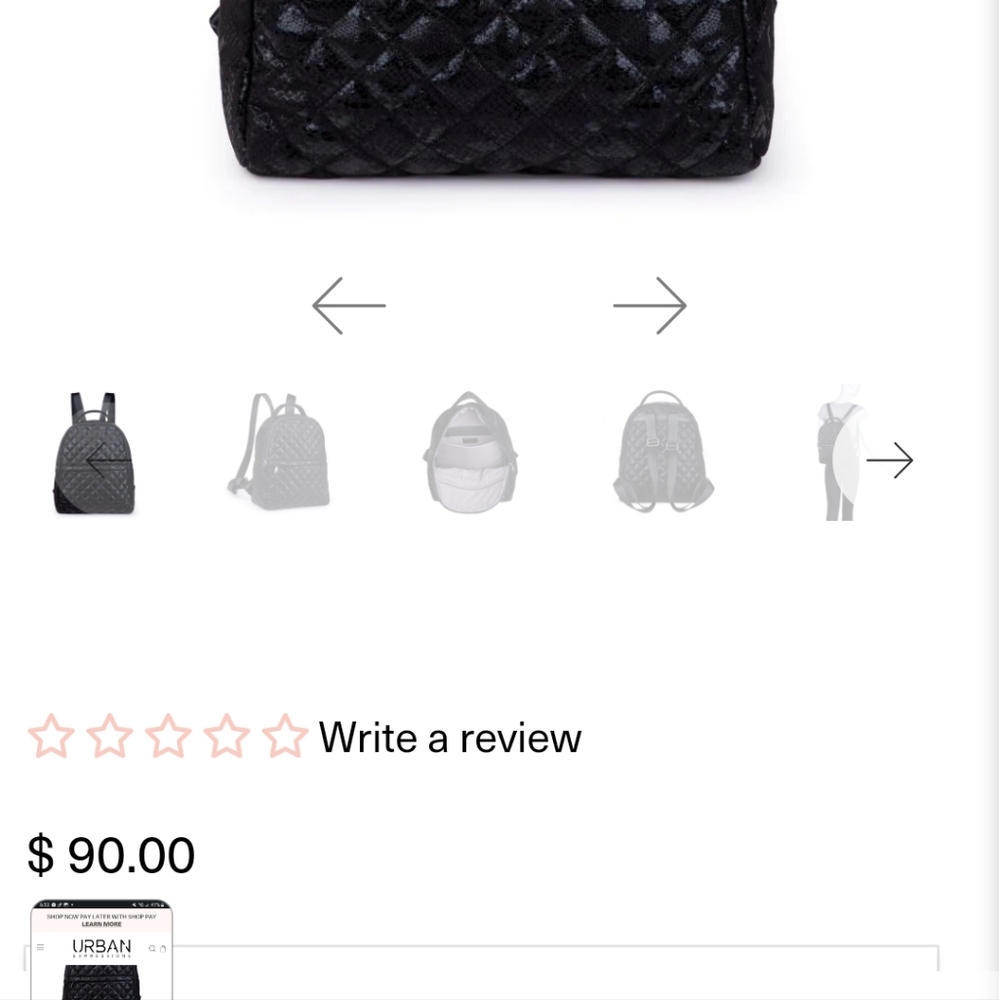 Urban expressions large black back pack